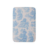 ヴィンテージフローラブルーターコイズトイルジュイ バスマット (正面縦)