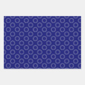 ヴィンテージフローラブルーターコイズトイルジュイ ラッピングペーパーシート (正面3)