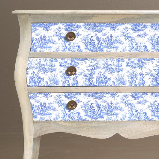 ヴィンテージフローラブルーターコイズトイルジュイ 薄葉紙