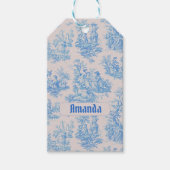 ヴィンテージフローラブルーターコイズトイレジョイモノグラム ギフトタグ (正面)