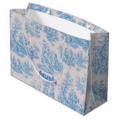 ヴィンテージフローラブルーターコイズトイレジョイモノグラム ラージペーパーバッグ (裏面アングル)