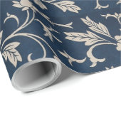 ヴィンテージフローラブルーチノイセリーラッピング紙 ラッピングペーパー (ロールコーナー)