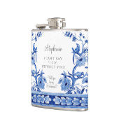 ヴィンテージフローラブルーチノワセリーアジアの花嫁メイド フラスク (左)