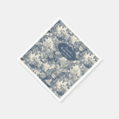 ヴィンテージフローラブルートイレデジュイブライダルシャワー スタンダードカクテルナプキン (角)