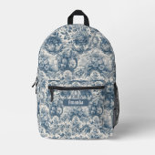 ヴィンテージフローラブルートイレデジュイモノグラムドプキ プリントバックパック (正面)