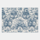 ヴィンテージフローラブルートイレデジュイ ラッピングペーパーシート (正面)