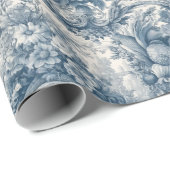 ヴィンテージフローラブルートイレデジュイ ラッピングペーパー (ロールコーナー)