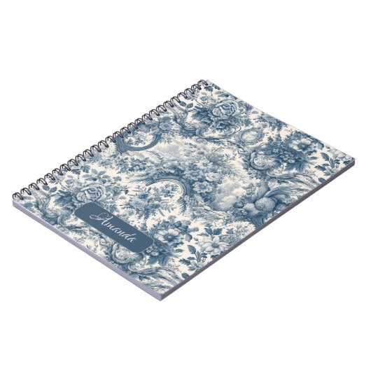 ヴィンテージフローラブルートワールデジュエモノグラム ノートブック (左側)