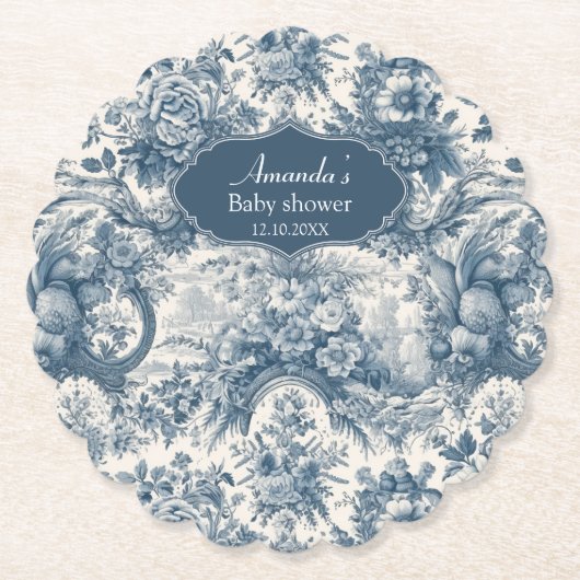 ヴィンテージフローラブルートワールデジュエモノグラム ペーパーコースター (正面)