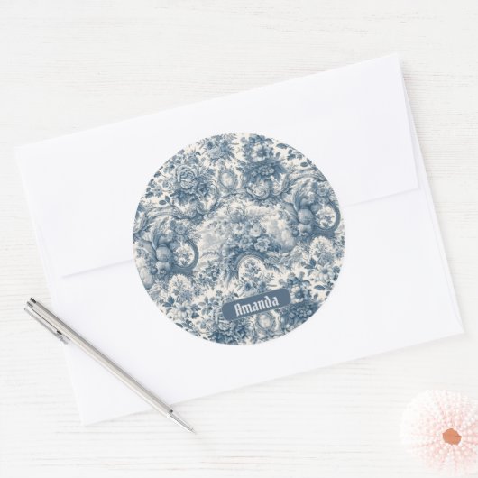 ヴィンテージフローラブルートワールデジュエモノグラム ラウンドシール (封筒)