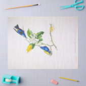 ヴィンテージフローラブルーバードエフエメラデクページスクリプト 薄葉紙 (クラフト)