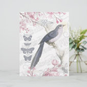 ヴィンテージフローラブルーバードスクラップブック紙 (スタンド正面)