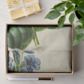 ヴィンテージフローラブルーフラワーズエフェメラデクページティス 薄葉紙 (ギフト)