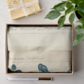 ヴィンテージフローラブルーフラワーズエフェメラデクページティス 薄葉紙 (ギフト)