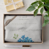 ヴィンテージフローラブルーフラワーズエフェメラデクページ 薄葉紙 (ギフト)