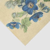 ヴィンテージフローラブルーフラワーズエフェメラデコップティ 薄葉紙 (詳細)