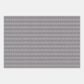 ヴィンテージフローラブルー白ポルトガル語タイル ラッピングペーパーシート (正面)