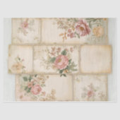 ヴィンテージフローラブロックの切り離しティッシュペーパー 薄葉紙 (正面)