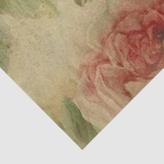 ヴィンテージフローラブーケスクリプトEphemera Decompage 薄葉紙 (詳細)