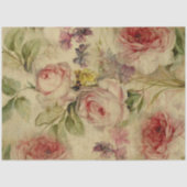 ヴィンテージフローラブーケスクリプトEphemera Decompage 薄葉紙 (正面)