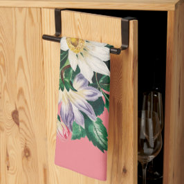 ヴィンテージフローラブーケピンクキッチンタオル キッチンタオル