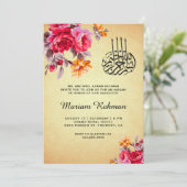 ヴィンテージフローラブーケベビーガールアクイカ 招待状 (スタンド正面)