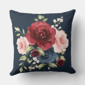 ヴィンテージフローラプライド結婚の偏見の贈り物 クッション (裏面)