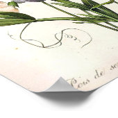 ヴィンテージフローラプリントポスター ポスター (角)