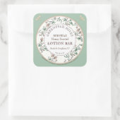 ヴィンテージフローラプリントミツバチ春グリーンローションバー スクエアシール (バッグ)