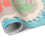 ヴィンテージフローラプリント日本のレトロパターン ラッピングペーパー (ロールコーナー)