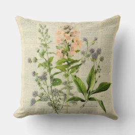 ヴィンテージフローラプリント枕 クッション