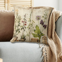 ヴィンテージフローラプリント枕 クッション