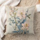 ヴィンテージフローラプリント枕 クッション (ブランケット)