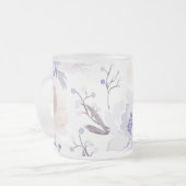 ヴィンテージフローラプリント1 フロストグラスマグカップ (正面左)