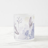 ヴィンテージフローラプリント1 フロストグラスマグカップ (中央)