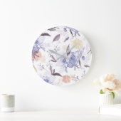 ヴィンテージフローラプリント1 ラージ壁時計 (ホーム)