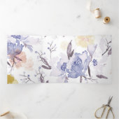 ヴィンテージフローラプリント1 三つ折りクリスマスカード (内部)