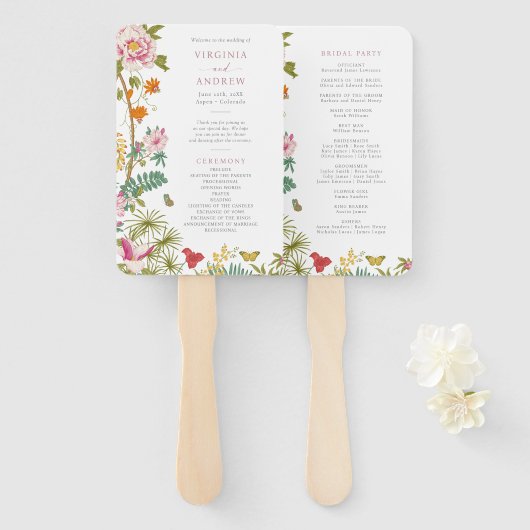 ヴィンテージフローラプログラム ハンドファン (正面&裏面)