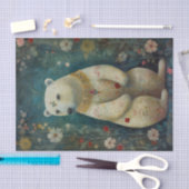 ヴィンテージフローラベア 薄葉紙 (クラフト)