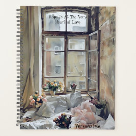 ヴィンテージフローラベッドルームデコールラブ引用文ジャーナル プランナー手帳