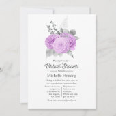 ヴィンテージフローラベビーまたはブライダル仮想シャワー 招待状 (正面)