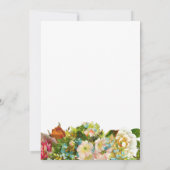 ヴィンテージフローラベビーキャリッジベビーシャワーSip & See 招待状 (裏面)