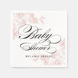 ヴィンテージフローラベビーシャワーナプキン スタンダードカクテルナプキン