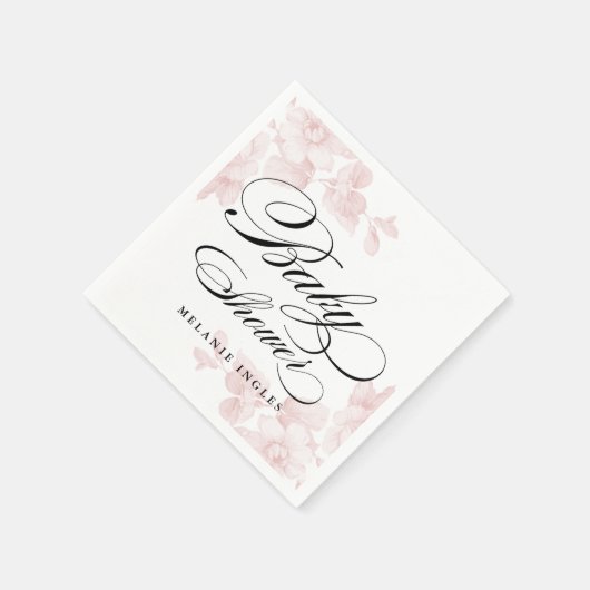 ヴィンテージフローラベビーシャワーナプキン スタンダードカクテルナプキン (角)