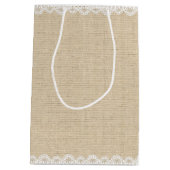 ヴィンテージフローラベビーシャワー又は誕生日抱き枕 ミディアムペーパーバッグ (裏面)