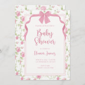 ヴィンテージフローラベビーシャワー招待状 招待状 (正面/裏面)