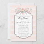 ヴィンテージフローラベビーシャワー招待状 招待状 (裏面)