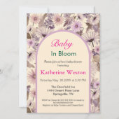 ヴィンテージフローラベビーシャワー招待状 招待状 (正面)