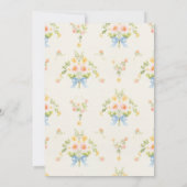 ヴィンテージフローラベビーシャワー招待状 招待状 (裏面)