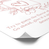 ヴィンテージフローラベビーシャワー推測ベビー食品 ポスター (角)